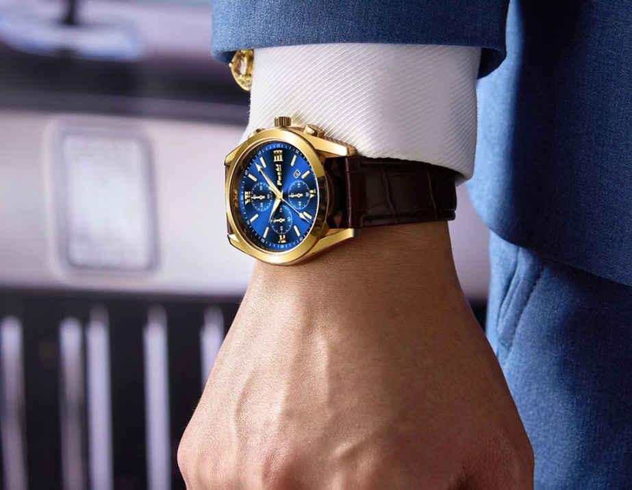 POSHI Quartz luminous Analog Causal Men's Watch