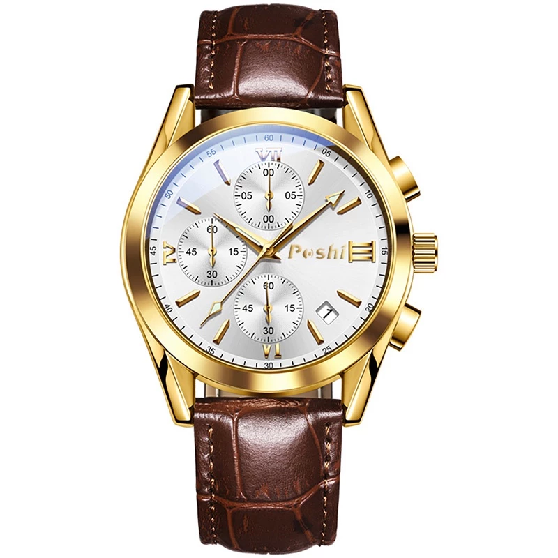 POSHI Quartz luminous Analog Causal Men's Watch