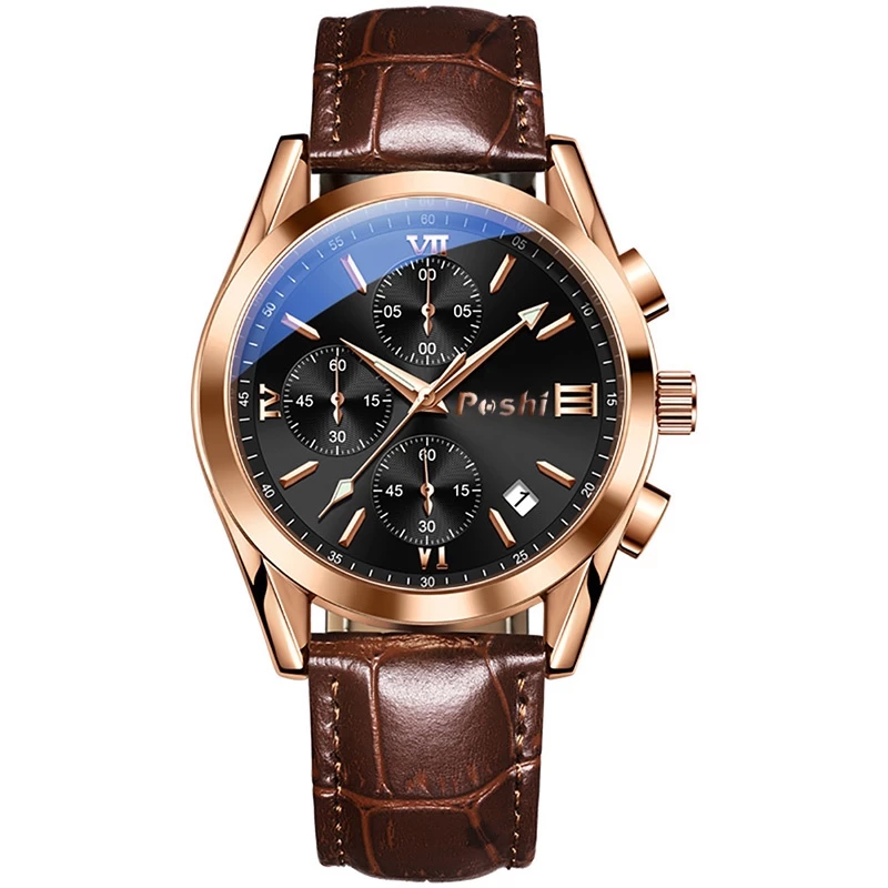 POSHI Quartz luminous Analog Causal Men's Watch