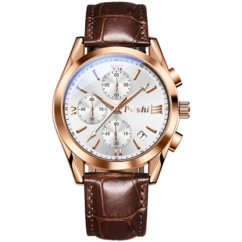 POSHI Quartz luminous Analog Causal Men's Watch