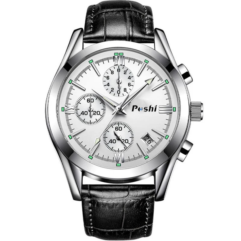 POSHI Quartz luminous Analog Causal Men's Watch