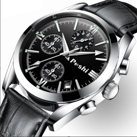 POSHI Quartz luminous Analog Causal Men's Watch