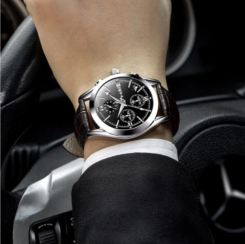 POSHI Quartz luminous Analog Causal Men's Watch